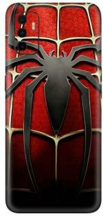 instyler Oppo A53 Red Matte Vinyl Spiderman Printed Mobile Skin Sticker with Scratch Resistant Lamination