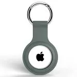 SQUIF Grey Silicone Key Ring Holder Case Cover Compatible With Apple Airtag (Grey) SQUIF Silicone