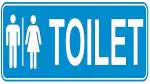 Asmi Collections 22 cm Self Adhesive Toilet Sign Restroom Sign Self Adhesive Sticker (Pack of 1) | Wall Sticker | waterproof wall sticker