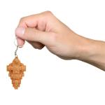 Protomont TECHNOLOGIES Ayodhya Shri Ram Mandir Resin 3D Model Temple Keychain (2 inches/50mm)- A Masterpiece in Miniature! Elevate your Gifting: Exquisite Decorative Keychain, Multi-use Temple(Natural)