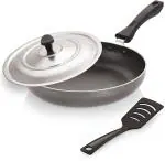 iVBOX Ultima-24cm (No-Induction Bottom) Non-Stick Cookware Frying Pan Fry Pan 24 cm diameter Fry Pan 24 cm diameter with Lid 2 L capacity (Aluminium, Non-stick)
