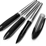 Uni-ball Air Roller Ball Pens, UBA 188 L, 0.5 mm Tip, Black Ink Pack of 3