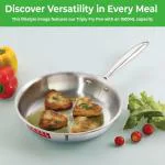 HAZEL Triply Stainless Steel Induction Bottom Fry Pan, 1.5 Litre, 22 cm