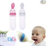 ShopiMoz Pack of 2 Spoon Feeder Bottle for Baby |BPA Free|Easy Flo Technology|