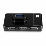 iBall Piano 332 4 Port USB Hub I Fastest Data Transfer I High Compatibility I Strong Body Premium Finish I Compatible Device - Windows, Linux and Mac OS (Black)
