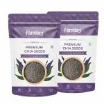 Farmley Premium Natural Chia Seeds 400g, Pack of 2- Each 200g