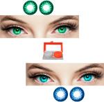 EYCOG Green Turquoise phemfilcon Contact Lenses (Pack Of 2)