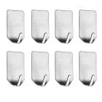 HASTHIP Hooks for Wall Without Drilling, Stainless Steel Adhesive Wall Hanger Waterproof (Pack 8)