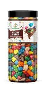 Organic Purify Rock Candy - Stone Candy 800g | Milk Stone Chocolate | Rock Shape Chocolate (Choco Rocks) Jar Pack - 800g