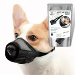 WiggleBoo Dog Net Muzzle Cum Mouth Cover || Comfortable & Secure Muzzle for Safe Outdoor Adventures || Breathable & Adjustable Design for Dogs (Medium)