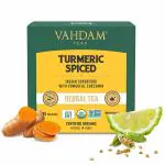 VAHDAM - Organic Spiced Turmeric Tea | USDA Organic Certified 15 Turmeric Tea Bags | Blend of Turmeric Powder & Fresh Spices | Herbal Tea for Weight Loss |Green tea for weight loss