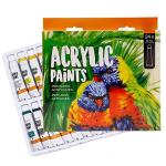 GOLDLEAF-Acrylic Paint Set 24 Colours 36ml, Perfect for Canvas, Wood, (24 Bright Colours 12 ml)