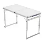 Corvids 4 feet Height Adjustable Aluminium Folding Table, Multipurpose Table for Outdoor & Indoor Purpose, Camping & Hiking, Picninc (4ft, White)