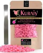 KURAIY Hair Removal Hot Hard Body Wax Beans 150Gm for Face, Arm, Legs, Bum and whole Body
