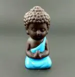 Shashi Arts Blue, Brown Polyresin Baby Buddha Decorative Showpiece 8cm
