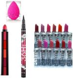 BINGEABLE...ENJOY THE DIFFERENCE Super Sensational Red Beauty Blender Eyeliner And Ads 1 Balm Lipsticks Set (Set Of 4)