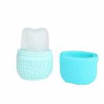 Clamy Blue 3 in 1 Reusable Facial Tool, Ice Roller For Face and Neck Massager with Scrub