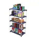 Novatic Children Book Rack 5 Tier Bookshelf for Home Library, Book Stand| Books Stand Book Shelves 5 Layer Metal Rack Home Library, Book Stand, Books Rack for Study Room, Bookshelf