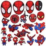 ZIBUYU 20Pcs/Set Decorative Patches, Iron On Patches For Clothing, Embroidered Sew On Superhero Spider-Man Cartoon Anime Patches Diy For Kids Jackets, Shirts, Backpacks