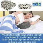 Metron White And Black Soft Handy Multi Purpose Pregnancy Pillow (M)