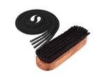 Sheppits Premium Shoe Polish Brush & Formal Shoes Laces (Black) Combo | Shoe Care Kit
