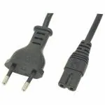 ACCU CABLE 2 Pin Universal AC Power Cable Cord for Camera Printer Power Adapter Charger