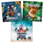 WOW Children Encyclopaedia In Augmented Reality 3 Books Pack for Age 6+ - Dinosaurs, Animals and Secrets of the Oceans Dreamland Publications Paperback 192 Pages