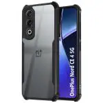 Fashionury Shockproof Crystal Clear Back Cover Case for OnePlus Nord CE 4 5G | 360 Degree Protection | Protective Design | Transparent Back Cover Case for OnePlus Nord CE4 5G (PC & TPU, Black Bumper)