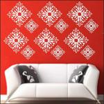 Decowall Multicolor Polyethylene Straight Wall Art Stencil For Wall Decor, 16 X 24 Inch