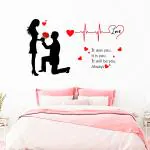 Rawpockets Couple Love Forever Together Quotes Self Adhesive Wall Sticker