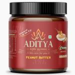 FUNZO ADITYA Chocolate Peanut Butter Creamy Flavour | High Protein Peanut Butter 340gm | Cholesterol Free, Gluten Free & Zero Trans-Fat Unsweetened Peanut Butter