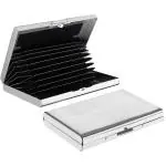 Storite Silver Metal 10 Slots Rfid Blocking Credit Card Holder Wallet