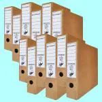 BuyWorld Cardboard Office Lever Arch Box File Folder Binders & Binder Cream Coloured Extra Strong Projects, Cover File, Certificate and Document Best for A4, Legal, Letter Size Pack of - 12