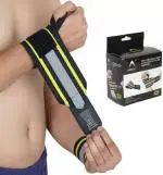 ArrowMax PROFESSIONAL GRADE-WRIST WRAPS WITH THUMB LOOPS Wrist Support (Black)
