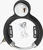 Link Sleek Cycle Frame Lock 2 Keys (Black Color) Frame Lock | Cycle lock