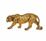 Idol Collections Multicolor Resin Golden Tiger Statue, Gold Brass Varahavatara Of Vishnu With Bhuudevi 3.2 Inch