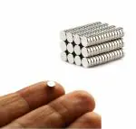 Techmahoday Small Refrigerator Premium Brushed Nickel Fridge, Office Magnets, 6x2 mm