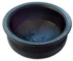 Village Kraft Unglazed/Uncoated Organic Crafts Potter Wheel, Clay Pots,Cookware,Earthen Kadai,Mud Handi,Hot Case,Curry/Biryani Pot,Deep Burned,Mitti Ke Bartan for Cooking & Serving,2.5 L,1 Piece(Black)