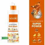 Vooki Nature Powered Natural Dish Wash Gel, No Preservatives, No Synthetic Colors - 500 ml (Pack of 1)