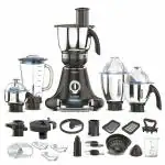 Vidiem Mixer Grinder 608 A Tusker | Mixer grinder 750 watt with 3 Jars & 1 Juicer Mixer Grinder, 1 Multi chef | 4 Leakproof Jars with self-lock for wet & dry spices, chutneys