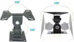 Sauran Universal Movable Black Iron Full Motion TV Mount (15 x 10 cm)