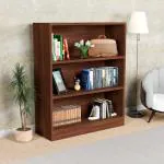 Davenport Engineered Wood Olive 3 Shelf Bookcase Storage Display Rack for Home Engineered Wood Open Book Shelf (Finish Color - Oak, DIY(Do-It-Yourself))