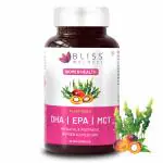 Bliss Welness Prenatal Postnatal Mother & Child Care, Omega 3 DHA EPA MCT from Algae Oil, For Pregnant & Lactating Mothers, Brain Heart Overall Development of Mother & Child Health Supplement - 60 Vegetarian Capsules