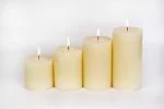 Parkash Candle Scented Pillar Candle (Ivory), Wt : 306 gm 3X3 Inches (PCL12)