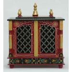 Lucky Art Beautiful Wooden Temple/Pooja Mandir For Home And Office/Wall Mounted Temple/Puja Stand(Multicolor - 18X9X22 Inches)
