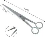 Organim Care Products 7 inch Barber Scissors Silver Carbon Funner Steel