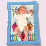 LITTLE WONDERS New Born Baby Godadi Pack of 1 Combo Set Soft Cotton Baby godi| Godari | Baby Bed | Crib Sheet | Cartoon Mat Baby Godadi | Bedding Set | [Sky]