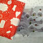 eVincE Christmas Wrapping Papers | White Snow Christmas & Red Doodle - 2 Patterns | 5 x 2 Rolls | 10 Fact filled Gifts Wraps
