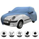 Allextreme DM5001 Car Body Cover Compatible with Daewoo Matiz Custom Fit Dustproof UV Heat Resistant Indoor Outdoor Body Protection (Blue with Mirror)