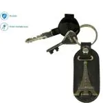 StealODeal Green Black Eiffel Tower Leather Key Chain